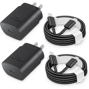 25W USB-C  Charger Block with C-to-C  [PD PPS Compatible] for Galaxy S24/S23/S22, Pixel 8/7, Z Flip 5, i Phone 17/16/15 - Compact Type C Charger