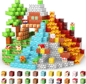 100PCS 0.8in Magnetic Blocks, Building Blocks Cubes for Kids Age 4-8, Magnetic Tiles for Toddler STEM Sensory, Magnetic Toys for Boys & Girls Age 3 4 5