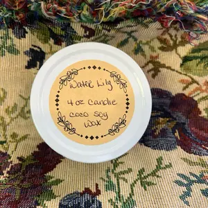 Water Lilies Soy Candle Fresh Spa Floral Scent Relaxing Home Candle 4oz Coco Soy Wax