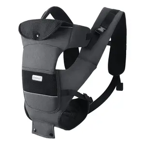 13 In 1 Baby Growth Carrier Newborn to Toddler 0-44 Lbs Ergonomic Infant Carrier with Removable Plate Safety Reflective Strips Hip Seat Front and Back Baby Holder Sling Carrier with for 0-36 Months Dark Grey