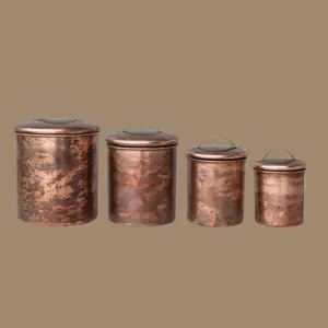 Set of 4 Stainless Steel Canister Set