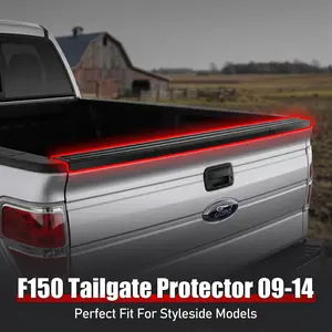 Fit For 09-2014 Ford F150 Trunk Tailgate Molding Cap Top Protector Cover Black fathersdaygift