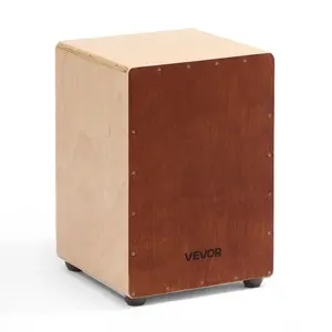 fathersdaygift VEVOR Cajon Box Drum Wooden Birchwood Percussion Instrument Bass Drum with Snare Wires