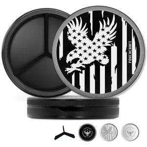 Premium Metal Storage Can - Laser Engraved Aluminum Tin, Metal Can, Portable EDC Container, Gift for Him, Travel-Friendly Organizer, 2-Piece, Tall