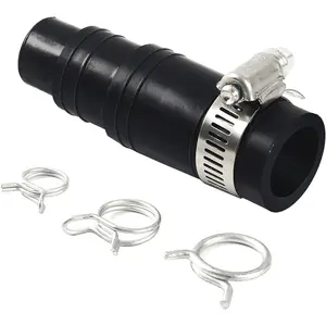 DWC-00 Dishwasher Connector Kit Compatible with In-sinkerator Garbage Disposals, Garbage Disposal Dishwasher Drain Hose Adapter - Include 1 Inlet Connector, 1 Hose Clamp and 3 Spring Clamps