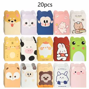 20 Mini Notebooks, Cute Animal Design, Bulk Pack, Perfect Christmas Office Gift, Student Classroom Prize, University Ruled Pages