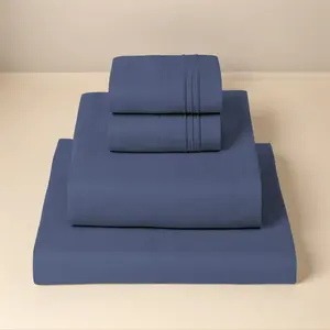 4-Piece Full Size Microfiber Bedsheet Set - Oeko-Tex Certified, Breathable Durable Sheets, Cooling Hotel Luxury Bedding, Deep Pocket Fit, Soft Wrinkle-Free Decor, Quick Delivery, Bedsheet Sets