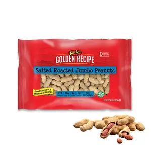 Gurley's Jumbo In-Shell Peanuts: Salted & Roasted, Non GMO, 24 oz Bag, High Protein Snack