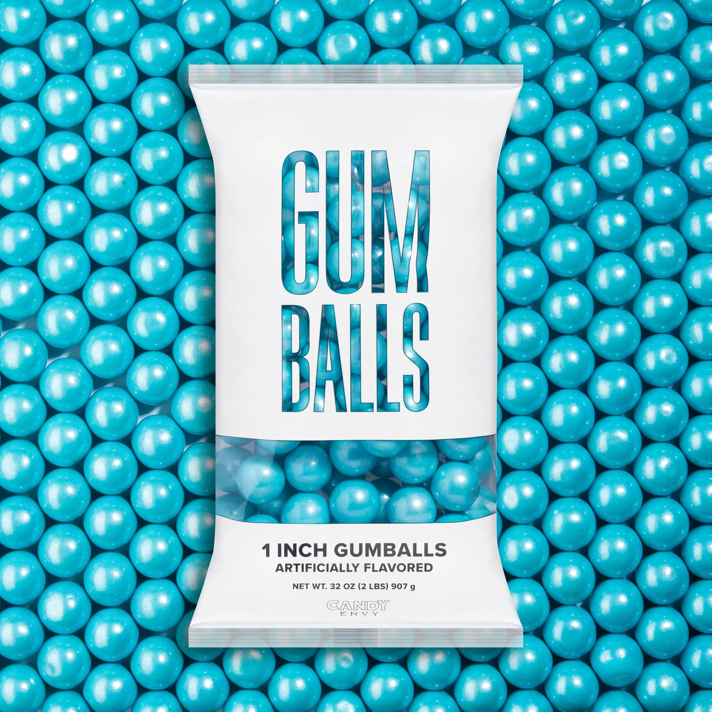 Shimmer Light Blue 1 inch Round Gumballs