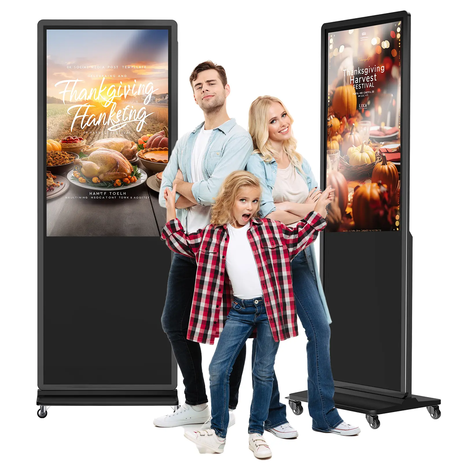 Factory direct supply - OHYEAHSPIN43 55 65 Inch 4K Touchscreen Kiosk, Indoor Floor Standing Digital Signage, Advertising Display LCD Totem, Interactive Monitor Android System with Auto Media Player