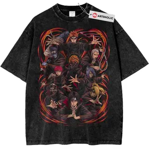 Men's Or Women's Akatsuki Shirt, Shirt, Anime Shirt, Vintage Tee, Hoodies & Sweater Wash Gift For Anime Fan, Anime Lover