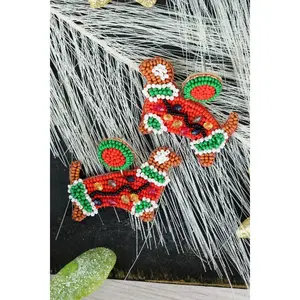 Dachshund Christmas earrings