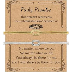 Matching Bracelets for Couples Love Knot Bracelet Pinky Promise Soulmate Relationship Friendship Bracelets Forever Infinity Jewelry Gifts for Women Her Him
