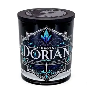 Dorian - 8oz Throne of Glass Inspired Scented Candle - Marine, Muguet, Citrus, Musk - Natural Coconut Wax - 35 h Burn Time - Bookish Decor