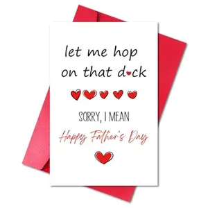 Funny Dirty Father's Day Card for Husband from Wife, Flirty Sexy Father's Day Card for Him Men