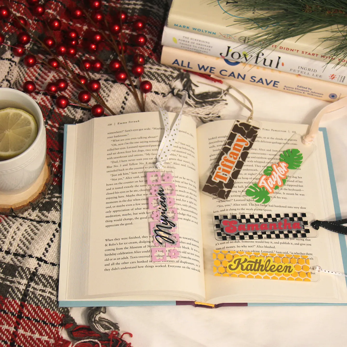 Personalized Name Acrylic Bookmark - Name Bookmark - Design Pattern Acrylic Bookmark - Personalizable Bookmark - Book Lovers Gift