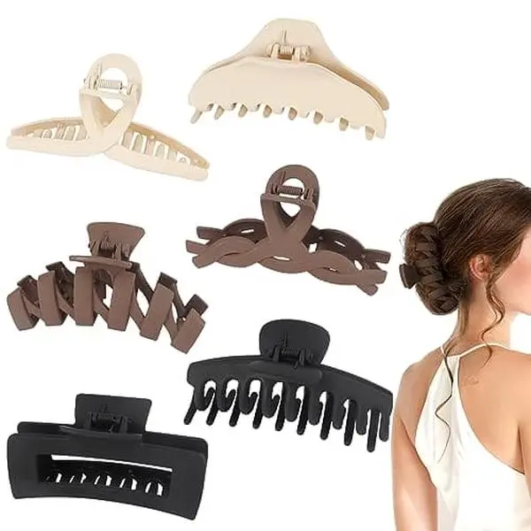 Beauty.H.C Large Hair Claw Clips for Women, Big Matte Claw  display picture 1