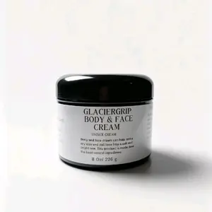 GlacierGrip Unisex Face & Body Care Cream - 72hr Deep Hydration, Dermatologically Tested, Paraben-Free, Cruelty-Free, Shea Butter & Aloe, Neutral Fragrance, Gentle Daily Cosmetic, 18-Month Shelf Life, Smooth Sensitive Skin Moisturizer, Single Item