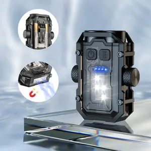 V10 Mini Portable Torch, Keychain Light for Bag, Small Powerful Torch, Mini EDC Flashlight, Camping Gadgets, Waterproof, Rechargeable for Camping Hiking Emergency