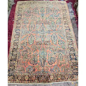 AntiquePersian Sarouk Rug – Hand-Knotted Persian Wool, 9.1x14.4 ft –