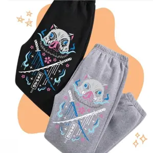 Demon Slayer Inosuke Sweatpants Anime Graphic Heavy Blend Unisex Joggers Retro Cotton Pants Classic Fit S-3XL Soft Breathable Comfortable Everyday Wear, Stylish Design Perfect Gift