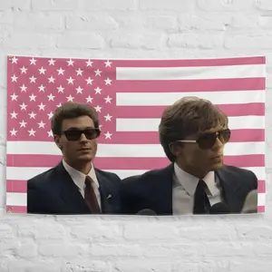 Nicholas Alexander Chavez and Cooper Koch Pink Flag, Menendez Brothers Story, Monsters Netflix Merch Premium Pink Use Flag