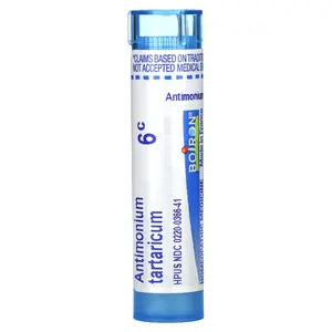Boiron Antimonium Tartaricum, 6C, Cough Relief, Approx 80 Pellets