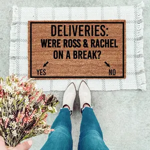 Friends-themed Rachel & Ross doormat, 18x30 inches