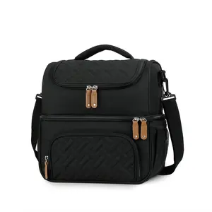 Lunch Bag for Women Men Double Deck Lunch Box,Large Lunch Bags,Leakproof Lunch Box Cooler Bag