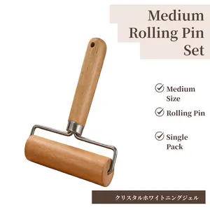 Medium Size Rolling Pin for Baking, Durable Wooden Pastry Roller, Ideal for Dough Kneading, Kitchen Tool for Home Cooking, Baking Tools