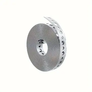 High Zinc Galvanized Iron Roll, 3m X 17.5mm Holes, Pre-Punched Multi-Groove Metal Strip, for Pipe Support and Metal Plate Processing