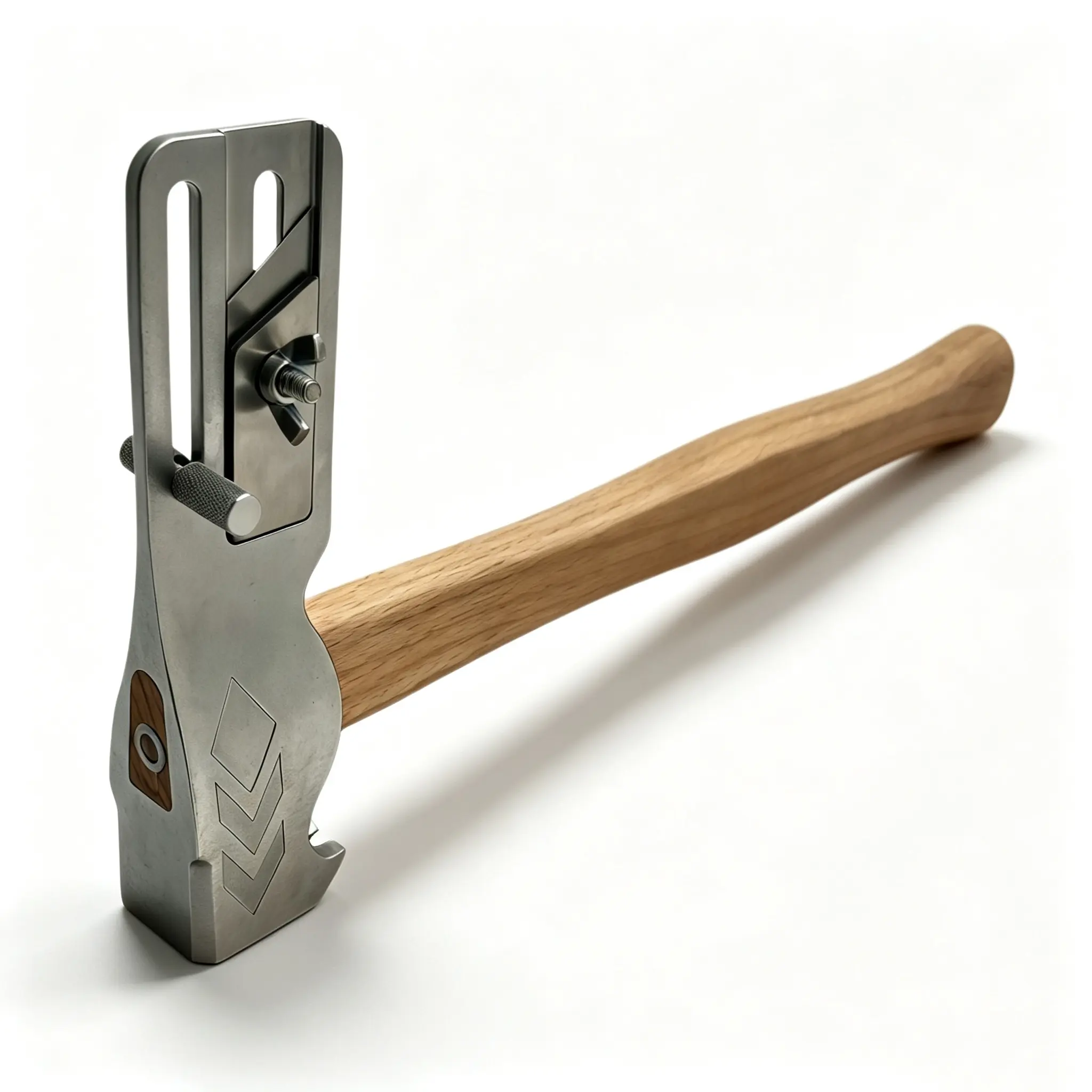 Multifunctional Hammer with Built-in Sliding Utility Knife & Sliding Gauge, Magnetic Nail Holder, Woodworking DIY Hand Tool, Perfect Gift for Dad
