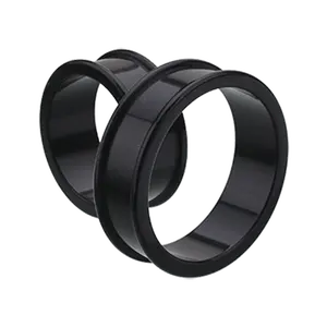 Large Gauge Flexible Silicone Double Flared Tunnels - Pair