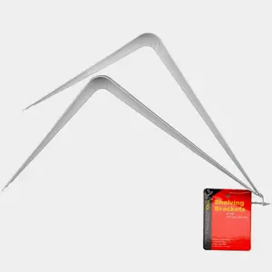 WorldWide Sales Online Tool Essentials 2 Pack of Shelf Brackets 6" x 8" White Finish