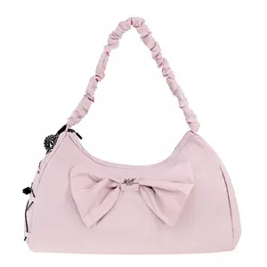 WOLT Waterproof Yoga Tote Bag with Shoe Compartment & Bow Design - Stylish Fitness Gym Bag,Trendy Sports Handbag,Aesthetic Workout Accessory Organizer,tote bag women,crossbody bag