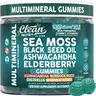 Clean Nutra Multimineral Sea Moss Gummies with Irish Sea Moss, Elderberry, Black Seed Oil, Ashwagandha, Burdock Root, Chlorella & Manuka Honey for Women Men - MultiMineral 102