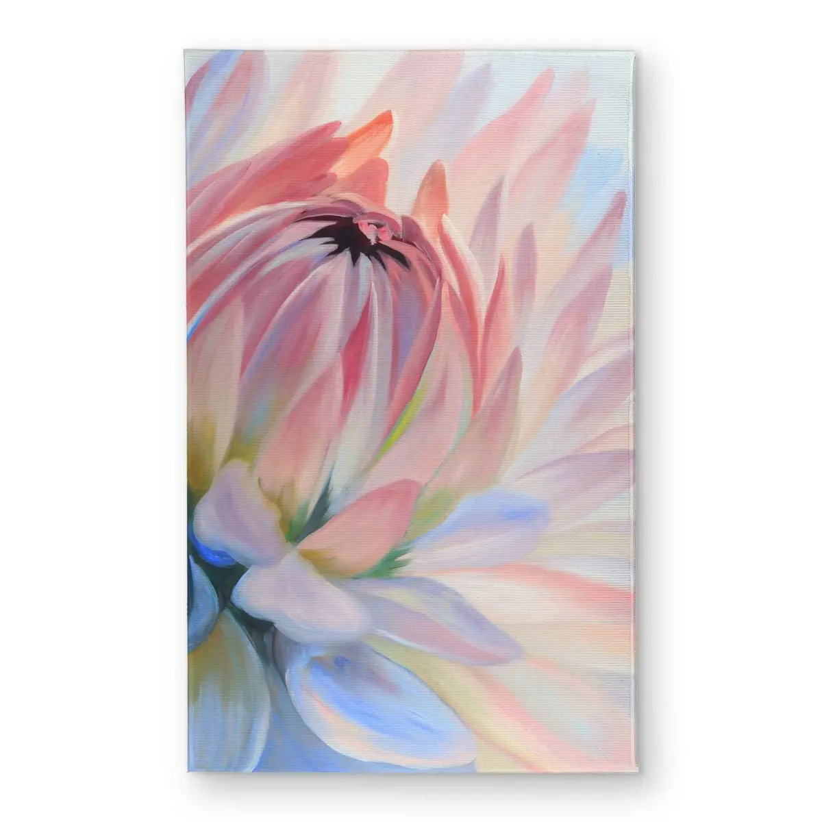Begin Home Decor CODM2134K9NZN6 21 x 34 in. Lotus Pastel Flower Door Mat - Blue Floral Indoor & Outdoor