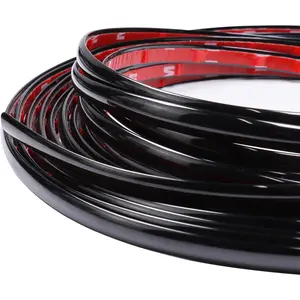 25Ft Glossy Black 1/2"(12mm) Automotive Side Trim Molding UV-Protected Scratch-Proof Self Adhesive for All Vehicles Body Door Window Bumper