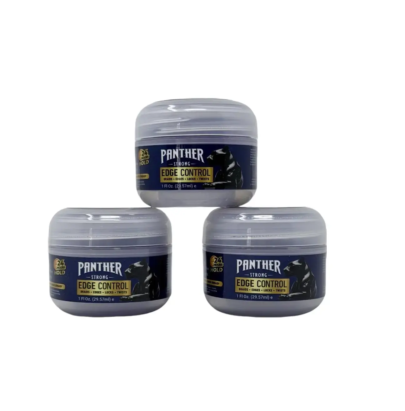 Edge Control Extra Hold For 4C Natural And Relaxed Hair I Enriched With Multivitamins I Non Flaky, No White Cast (3 Pc Discovery Set)