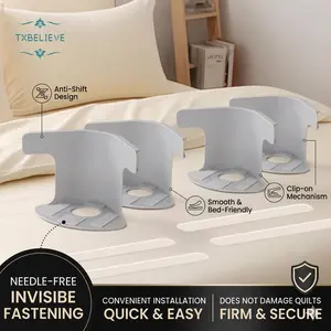 Bed Sheet Set (4-Piece Pack) - Ultra-high-Strength Fixed Bed Sheet with Four Corners Fixed, Anti-Slip Universal Type, Suitable for All Bed Sizes