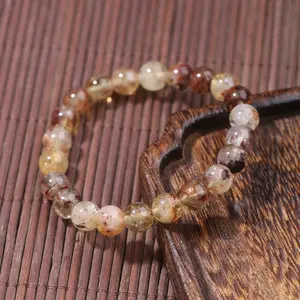 【yellow garden quartz】Yellow earth crystal bracelet gift