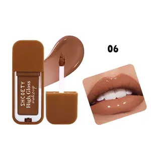 Lip Gloss + Lip Protection 2-in-1 Water Shines Glaze Formula High Gloss Makeup Reveals Own Lip Color Hydrating Sheer Buildable Glass Lips Effect Non-Sticky Plump Look Everyday Travel Essential