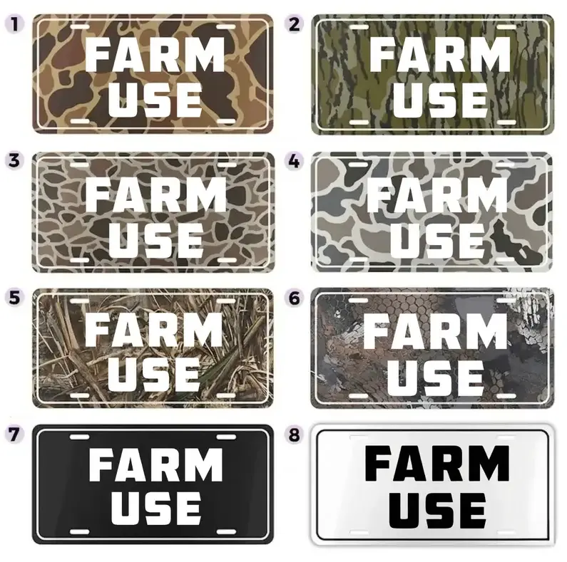 [SPECIAL SALE] Solid Aluminum Custom License Plate - 29x14cm, 4-hole Mount, Personalized Print, Truck/Farm Agricultural Front Tag, Four-Hole Mount