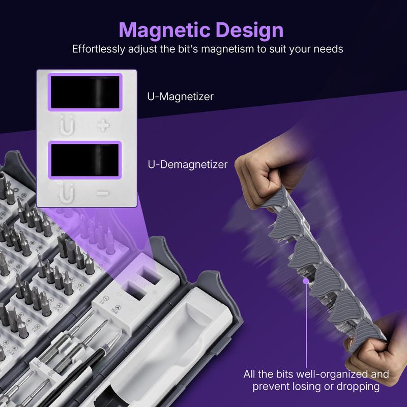 【Clearance Sale】Precision Electric Screwdriver Set | High Torque & LED Light | Strong Magnetic Phillips/Torx Bits — Professional DIY Screwdriver Kit. tool pc Portable detachable bit holder quick car