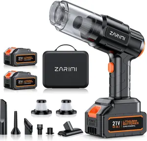 Car Vacuum Portable Cordless, 50000Pa High Power Rechargeable Dust Buster with 2 Batteries & Charger, 6-in-1 Handheld Vacuum Cleaners for Home, Car, Pet Hair, Keyboard, Graphite Black