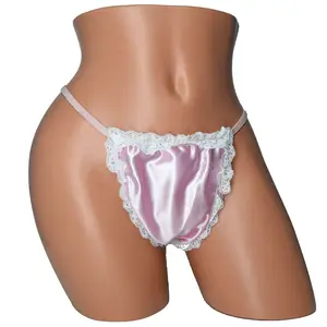 Janets Closet Satin Lace Sissy G String Transgender Crossdresser Thong Panties