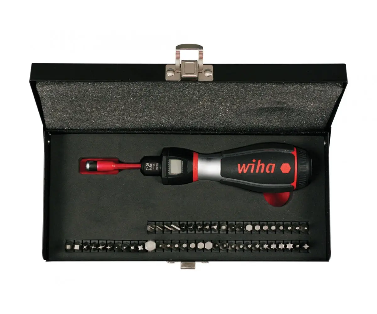 Wiha Tools 28892 iTorque Digital Torque Control Bit Set in Metal Storage Box, 7-26