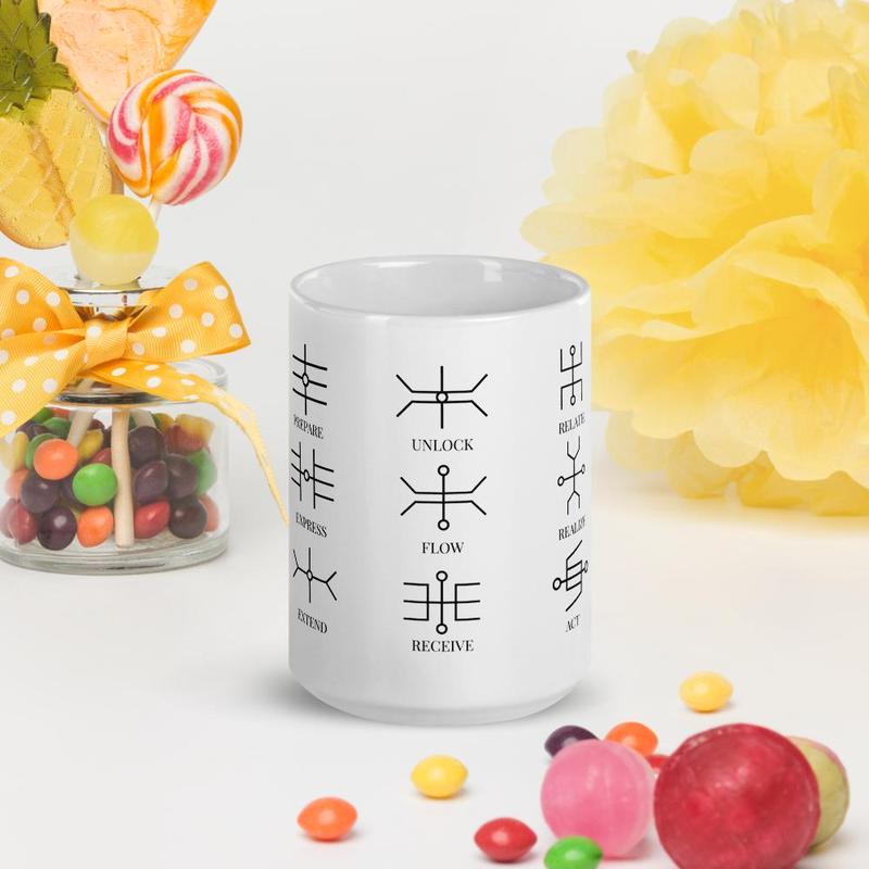 Sacred Circuitry Mug — The 15 Frequencies of Consciousness Ceramic Cup TD