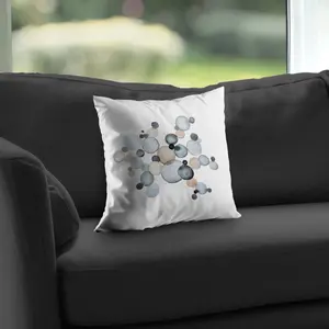 360 Stand Standard Size Poly Twill Throw Pillow Insert - 14x14 in., Grayish Bubble Print, Twill Weave, Soft Support for Minimalist Bedroom