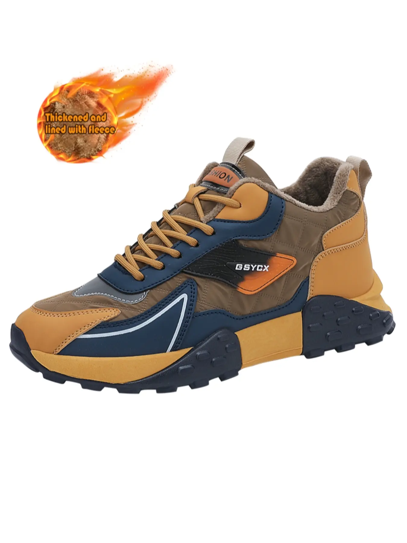 Winter Snow Boots with Fuzzy Lining, Anti-Slip Warm Shoes, Ultimate Comfort Windproof Outdoor Hiking Boots, Perfect for Snowy Adventures, Outdoor Travel Footwear